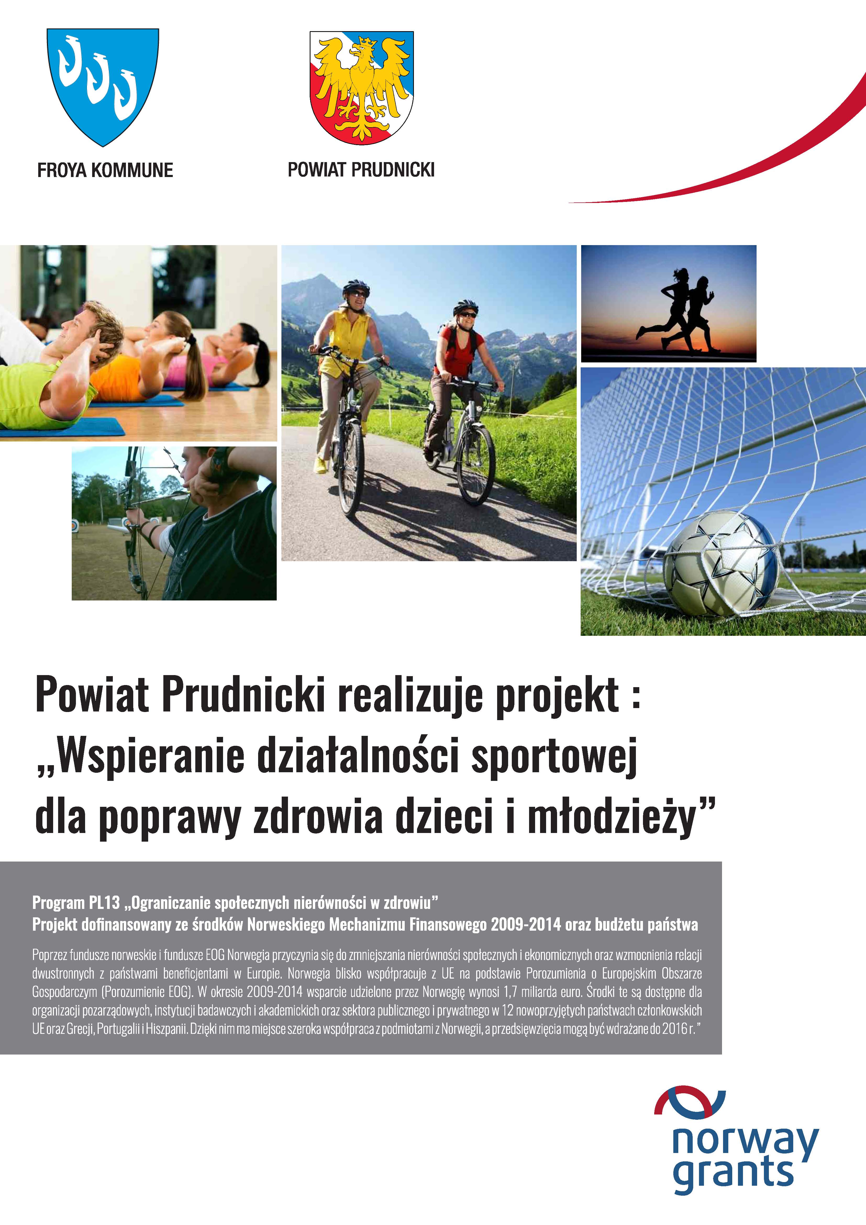 Plakat wspieranie działalności sportowej